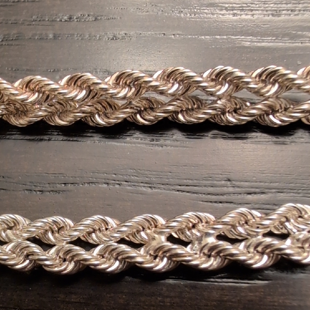 Sterling Silver Double Rope Bracelet - Picture 5 of 8